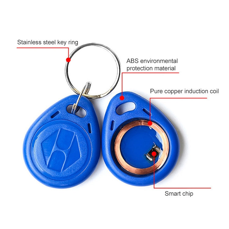 10 PCS 125KHz TK/EM4100 Proximity ID Card Chip Keychain Key Ring 10 PCS 125KHz TK/EM4100 Proximity ID Card Chip Keychain Key Ring